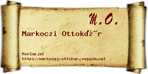 Markoczi Ottokár névjegykártya